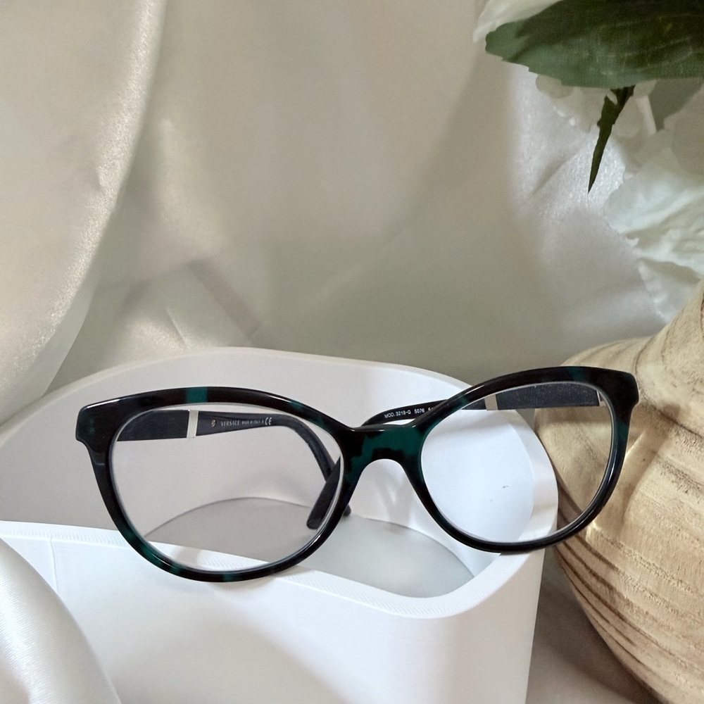 Versace Black Eyeglass Temple with Gold Accent ***FRAMES ONLY ***